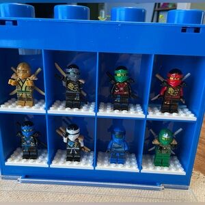 Lego Ninja Minifigures in LEGO official Blue Display Case